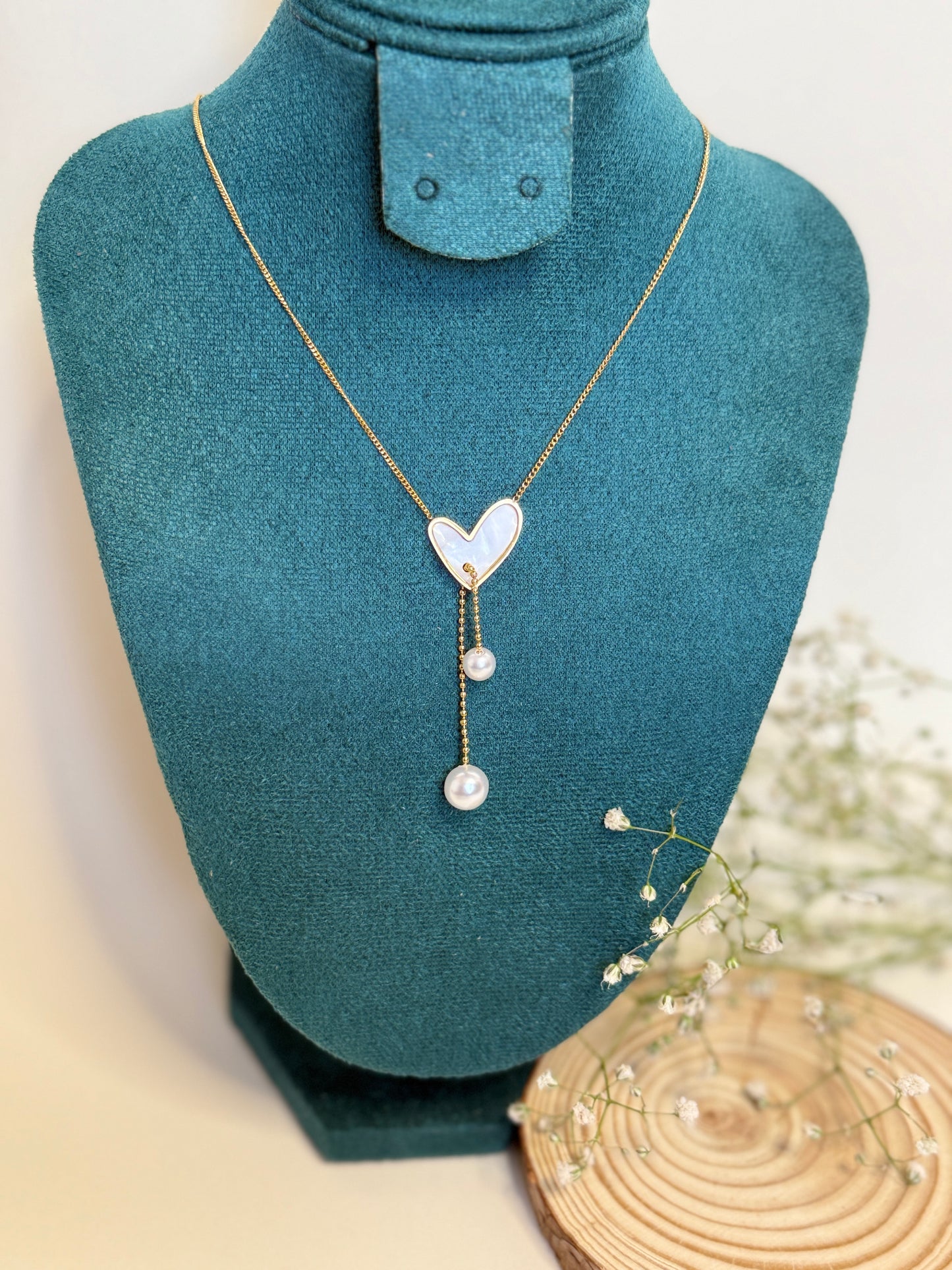 Minimalist Heart Tassel Necklace